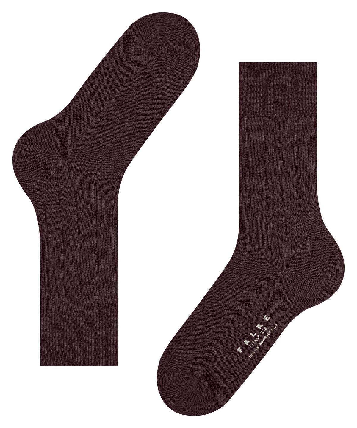 Burgundiškos Lhasa Rib Kojinės 8596