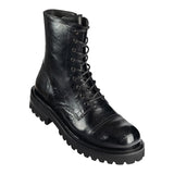 Black Leather Ankle Boots 5023