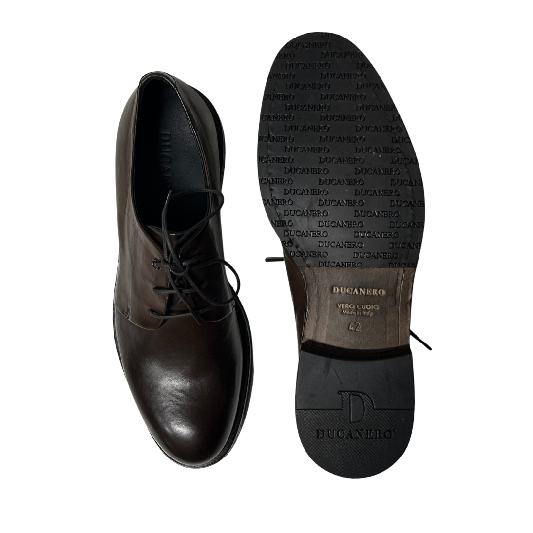 Brown Leather Derbies 2167