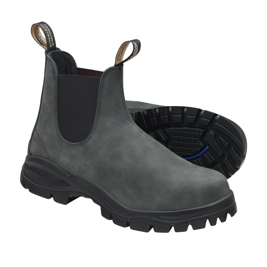 Rustic Black Lug Chelsea Boots 2238
