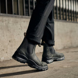 Rustic Black Lug Chelsea Boots 2238