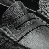 Loafersy Coraux Foul Noir, brązowe