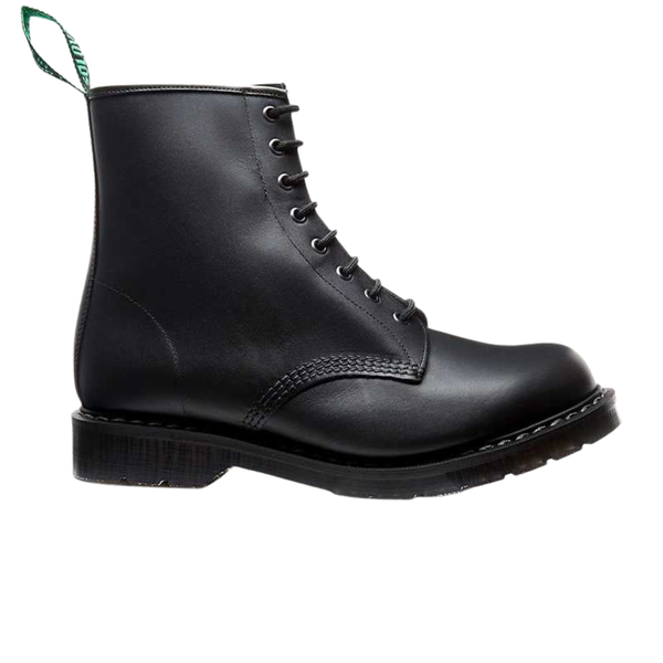 Black Greasy 8 Eye Derby Boot