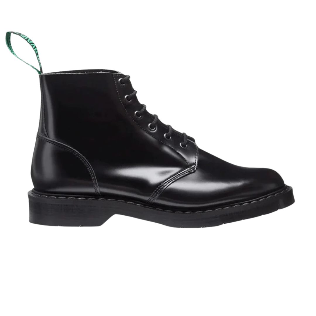 Black Hi-Shine 6 Eye Astronaut Boot