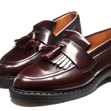 Burgundy Rub-Off Tassel Loafer