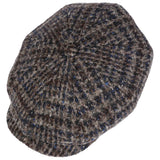 Hatteras Virgin Wool Flat Cap Beige Blue