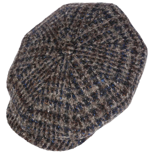 Hatteras Virgin Wool Flat Cap Beige Blue