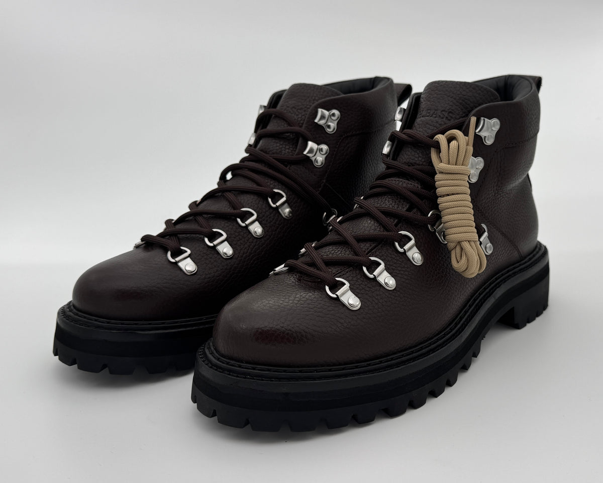 Ciemnobrązowe Skórzane Buty Mason Alpine