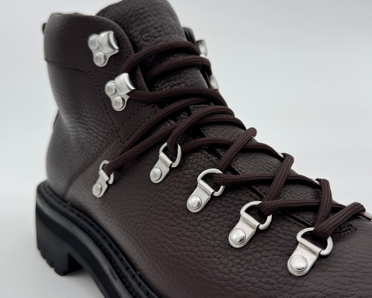 Ciemnobrązowe Skórzane Buty Mason Alpine