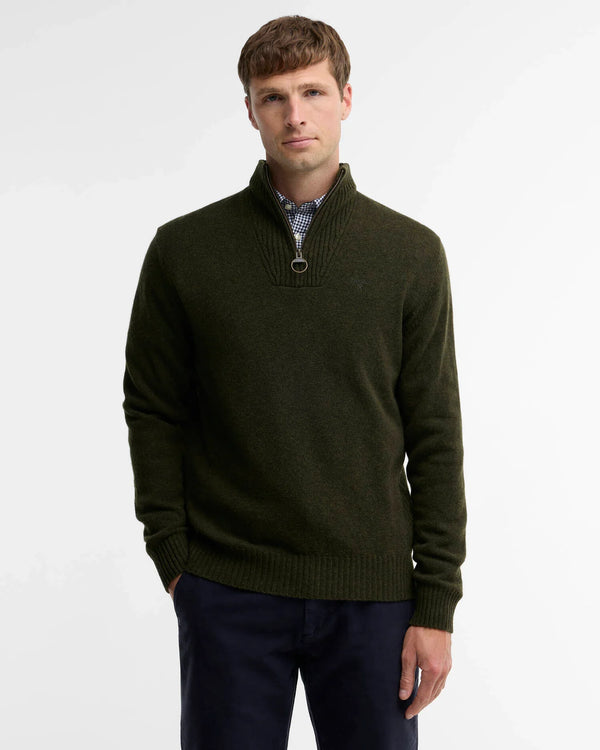 Essential Quarter-Zip Jumper Seaweed