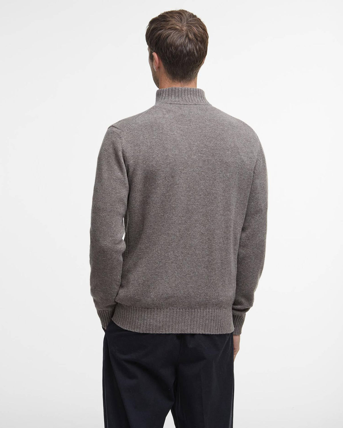 Essential Quarter-Zip Jumper Dark Stone