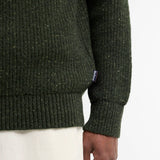 Essentials Fleck Wool Half-Zip Jumper Olive