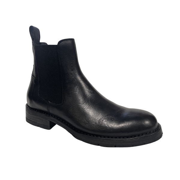 Black Leather Boots 5037