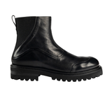 Black Leather Ankle Boots 5010