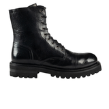 Black Leather Ankle Boots 5023