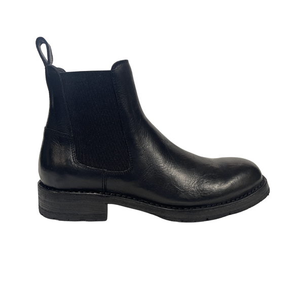 Black Leather Boots 5037