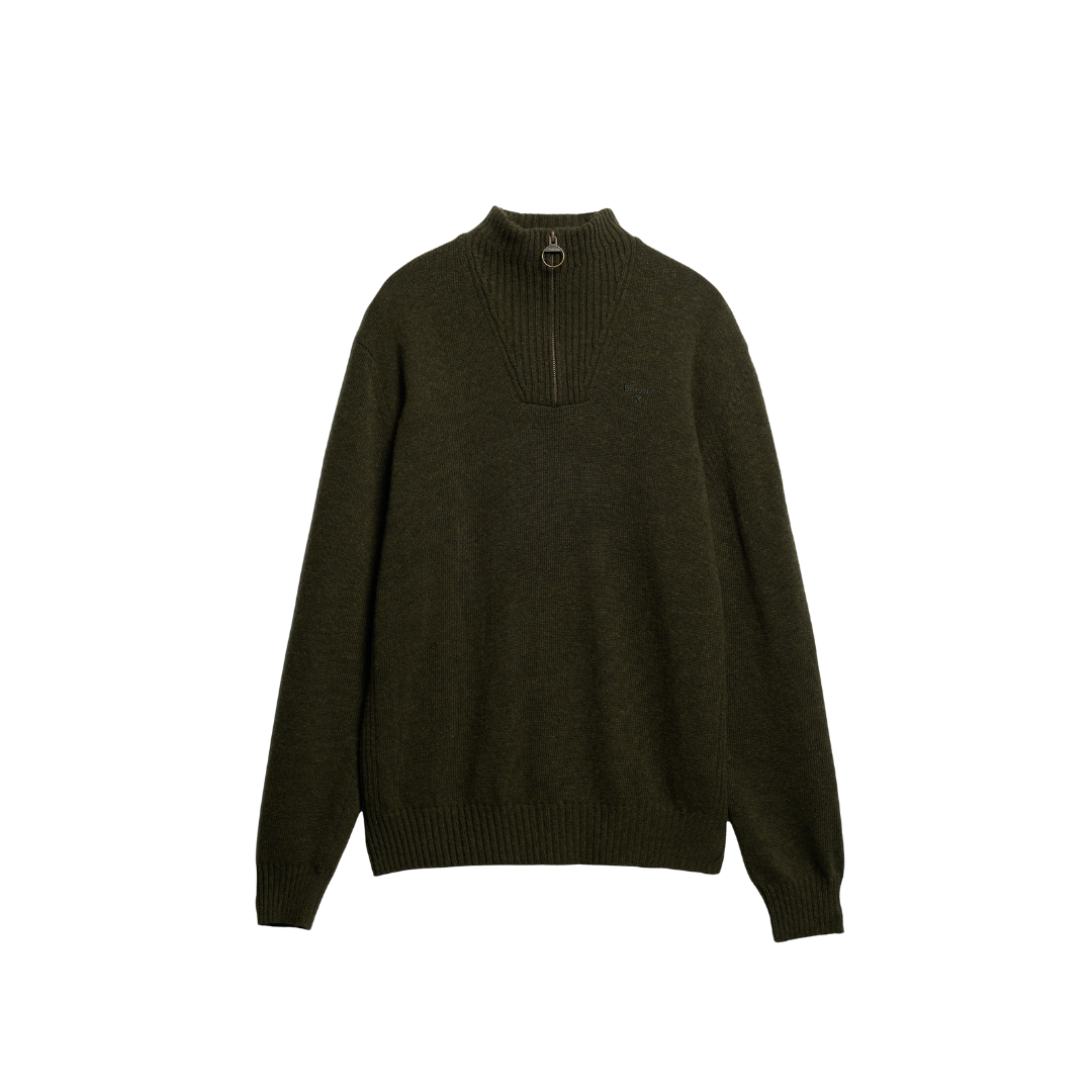 Essential Quarter-Zip Jumper Seaweed