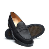 Black Hi-Shine Tassel Loafer