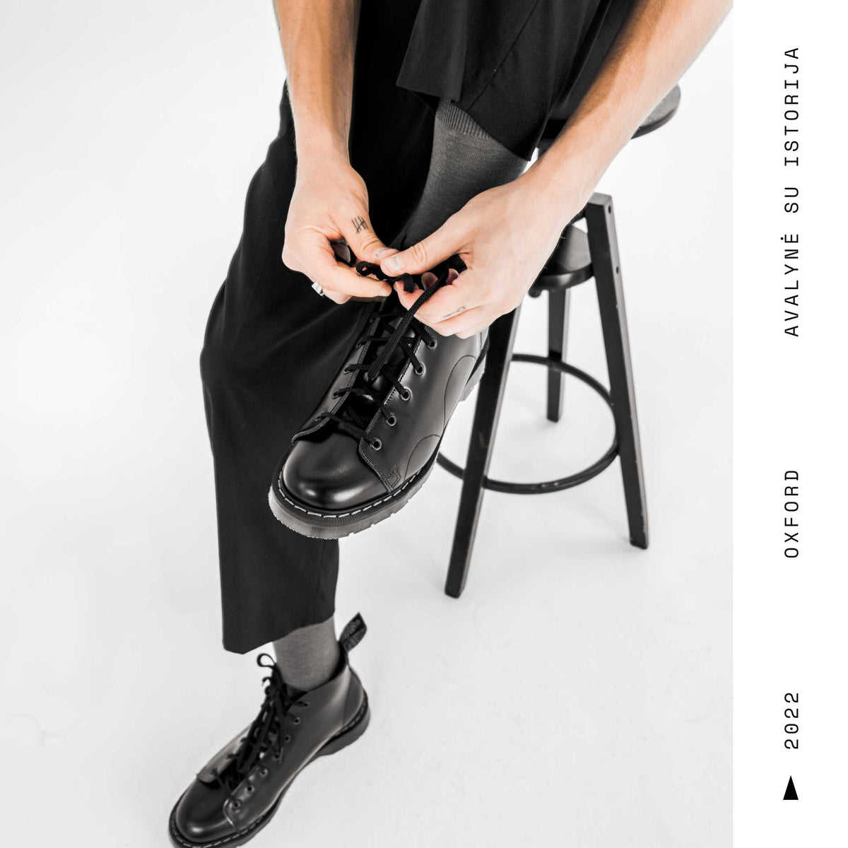 Black leather boots