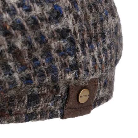 Hatteras Virgin Wool Flat Cap Beige Blue