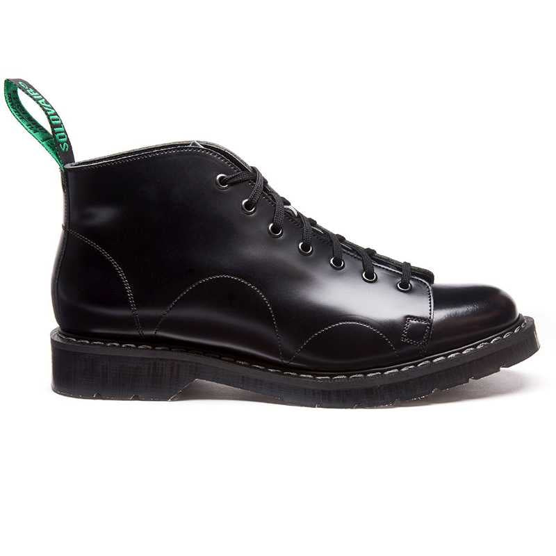 Black leather boots