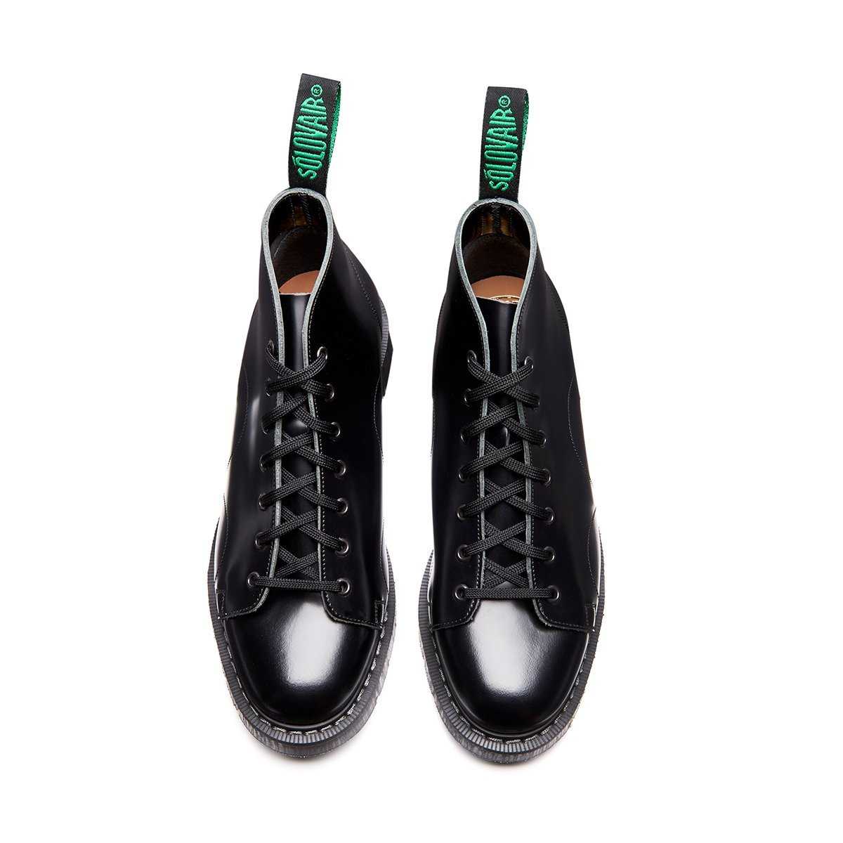 Black leather boots