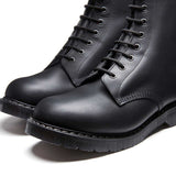 Black Greasy 8 Eye Derby Boot