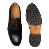 Black leather derby brogues 3681K2